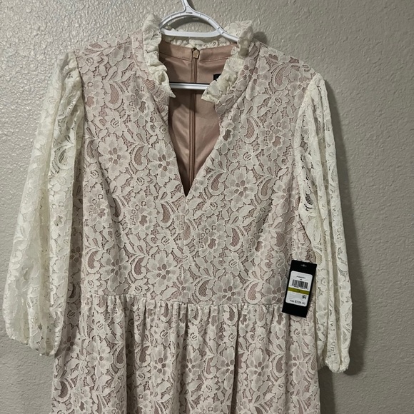 NWT Jessica Howard Elegant Lace Dress in Cream 14 - Picture 4 of 6